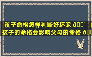 孩子命格怎样判断好坏呢 🌹 （孩子的命格会影响父母的命格 🌷 吗）